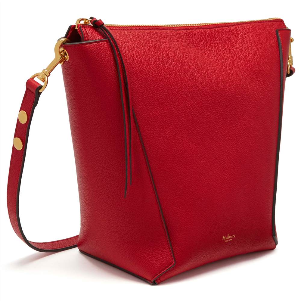 Mulberry Camden Classic Grain Leather Hobo BagScarlet Mulberry Handbags