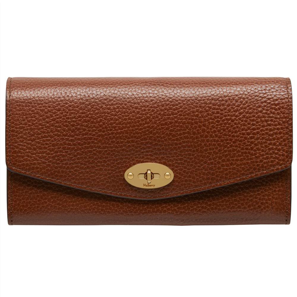 Mulberry Darley Small Classic Grain Leather Medium WalletOak Mulberry Purses