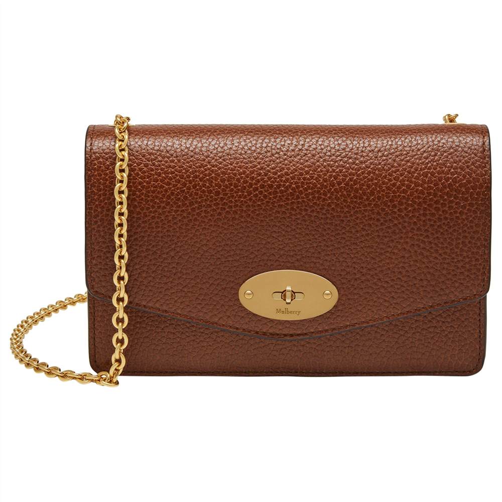 Mulberry Darley Small Grain Leather BagOak Mulberry Handbags