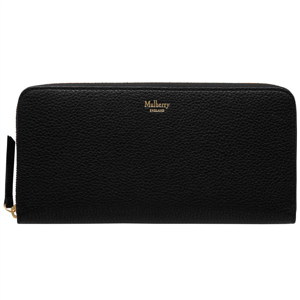 Mulberry Zip Around Leather PurseBlack Mulberry Purses
