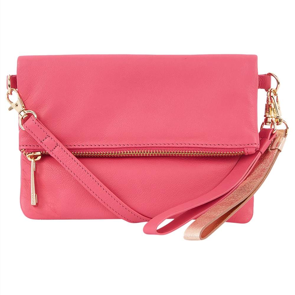 Oasis Lexi Leather Clutch BagMid Pink Oasis Handbags Oasis Lexi Leather Clutch BagMid Pink Oasis Handbags