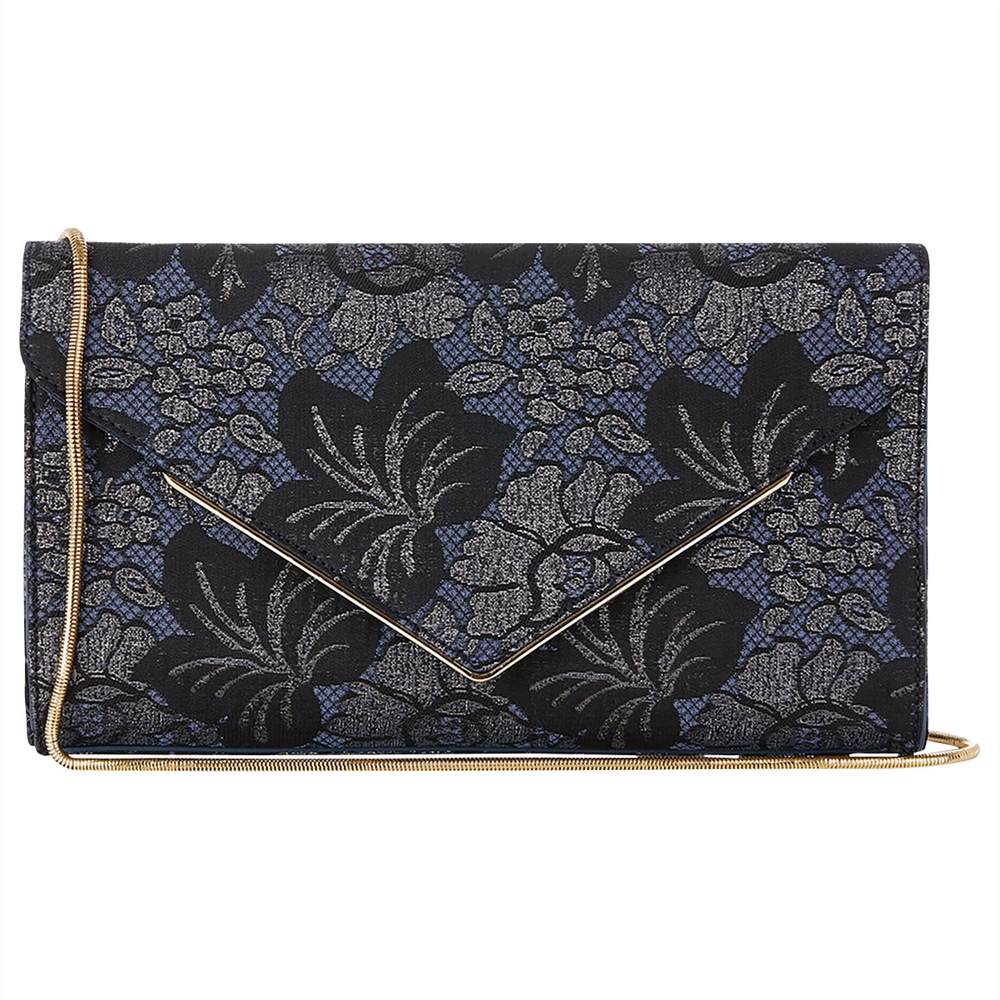 Oasis NTU Jacquard Envelope Clutch Bag Multi Blue Oasis Handbags Oasis NTU Jacquard Envelope Clutch Bag Multi Blue Oasis Handbags