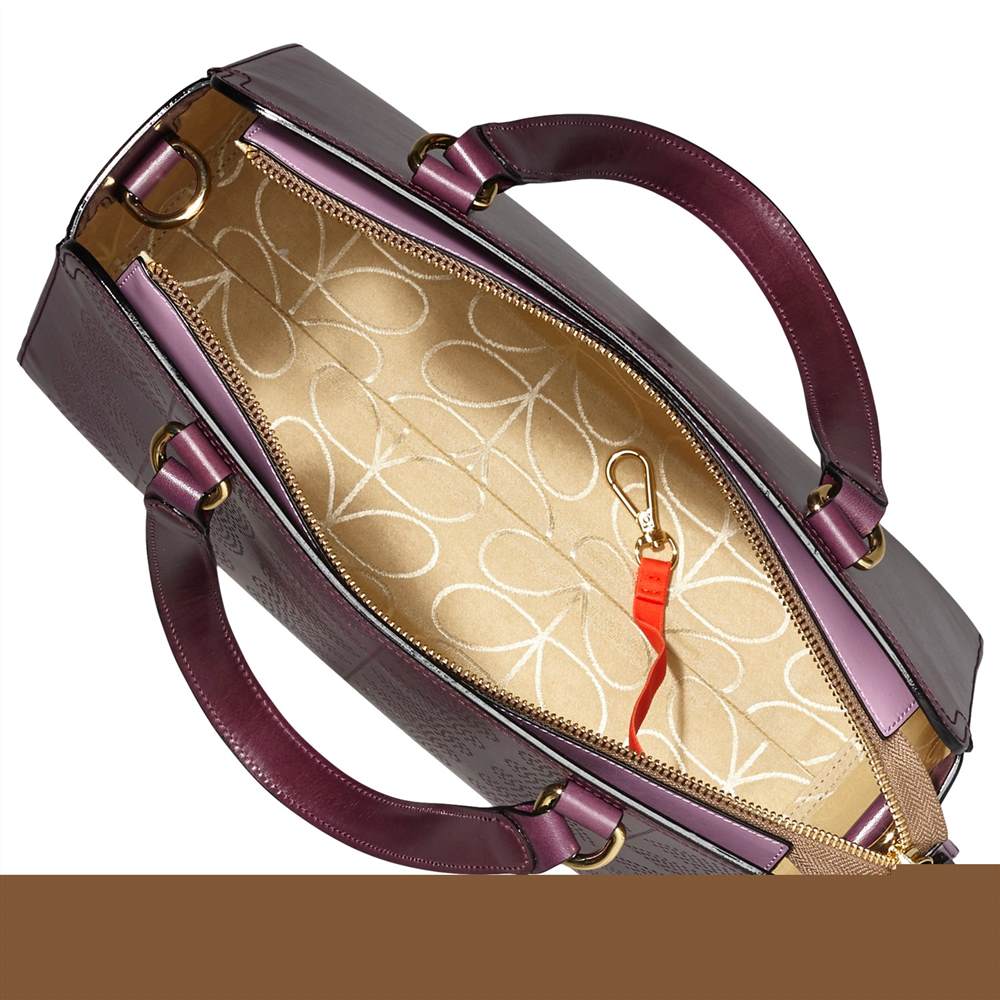 zipped bayswater : mulberry beige purseOrla Kiely Punch Tall Flower Leather Jeanie Shoulder Bag Plum Orla Kiely Handbags