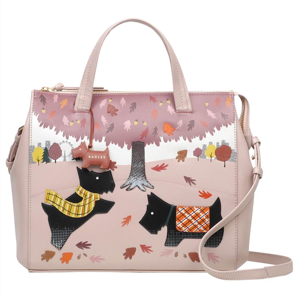 Radley Autumn Days Leather Limited Edition Picture Bag Pink Radley Handbags Radley Autumn Days Leather Limited Edition Picture Bag Pink Radley Handbags