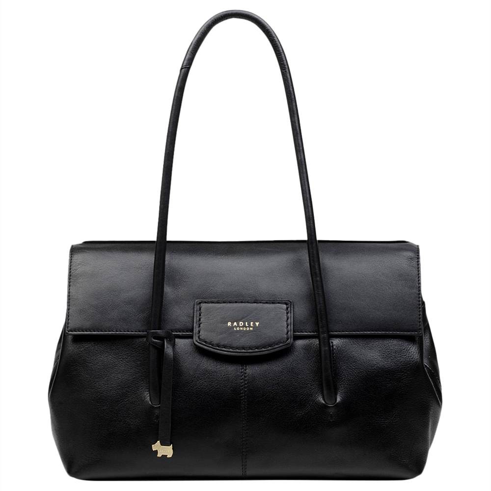 Radley Burnham Beeches Leather Large Flapover Shoulder BagBlack Radley Handbags Radley Burnham Beeches Leather Large Flapover Shoulder BagBlack Radley Handbags