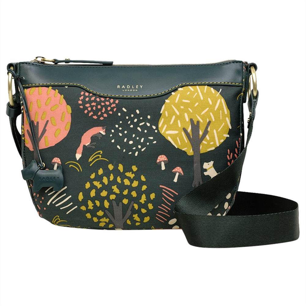 Radley Epping Forest Small Leather Cross Body Bag Pine Radley Handbags
