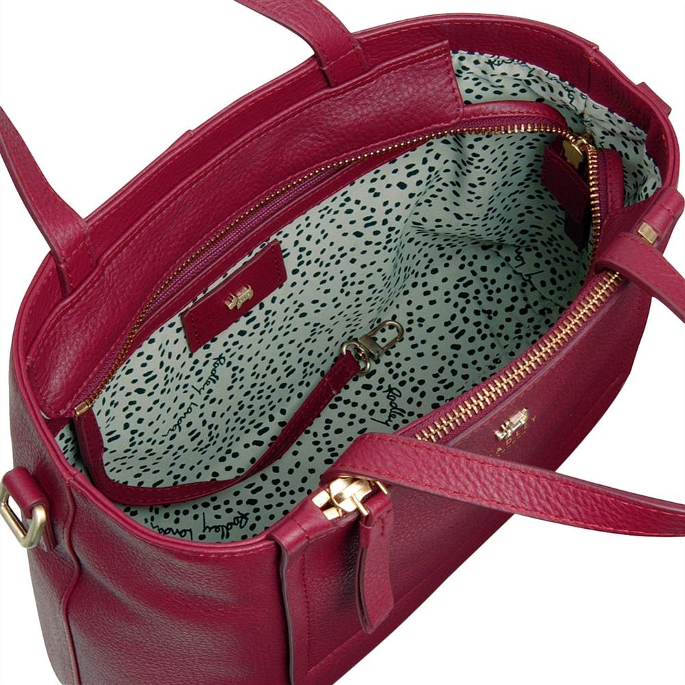 ted baker patent leather bag : 30t2gcdt3wRadley Farthing Downs Leather Medium Multiway Bag Berry Radley Handbags