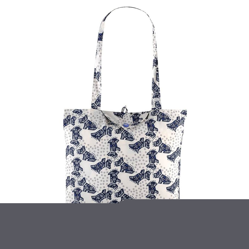 Radley Folk Dog Fabric Folding Tote BagGrey Radley Handbags