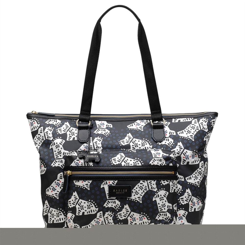 Radley Folk Dog Fabric Large Tote Bag Black Radley Handbags Radley Folk Dog Fabric Large Tote Bag Black Radley Handbags