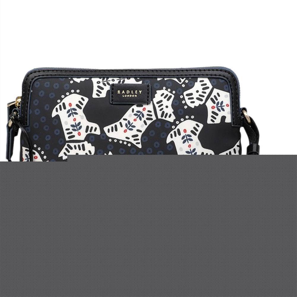 Radley Folk Dog Fabric Small Cross Body Bag Black Radley Handbags Radley Folk Dog Fabric Small Cross Body Bag Black Radley Handbags