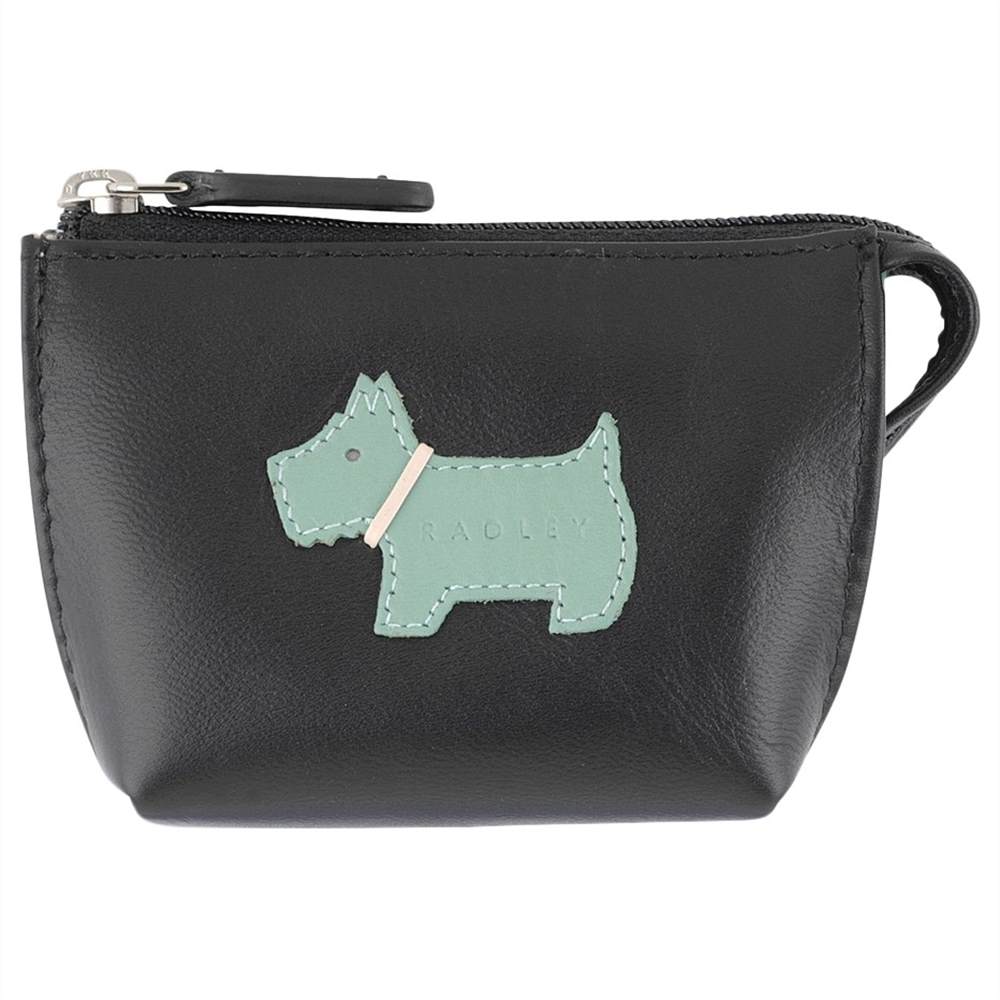 Radley Heritage Dog Small Leather Coin Purse Black Radley Purses