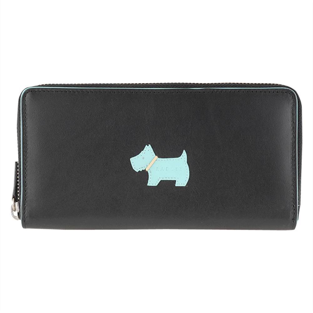 Radley Heritage Dog Zip Leather Matinee Purse Black Radley Purses