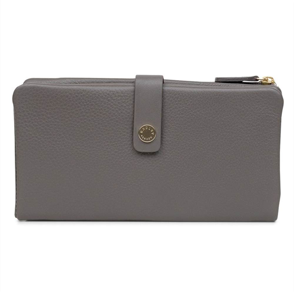 Radley Larks Wood Leather Large Matinee PurseGrey Radley Purses
