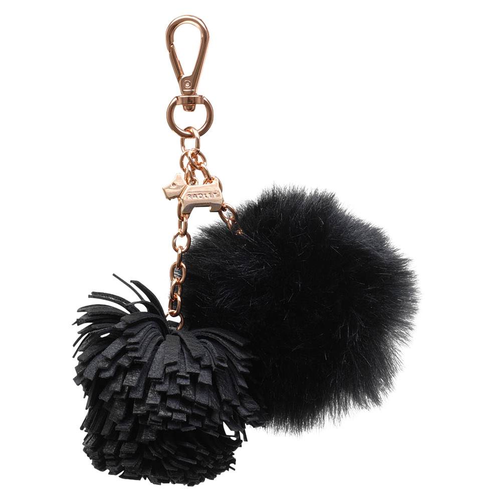 Radley Leather Pom Pom Handbag CharmBlack Radley Handbags
