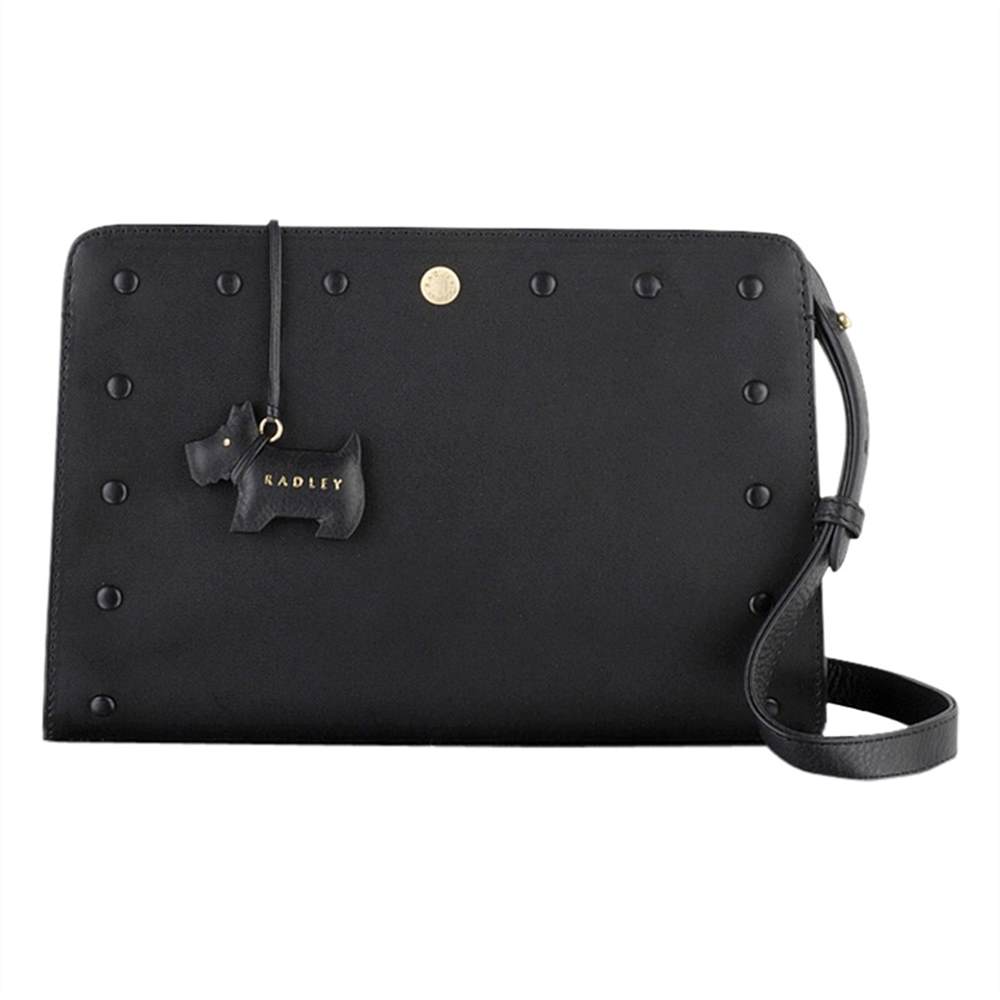 Radley Liverpool Street Leather Medium Stud Cross Body Bag Black Radley Handbags