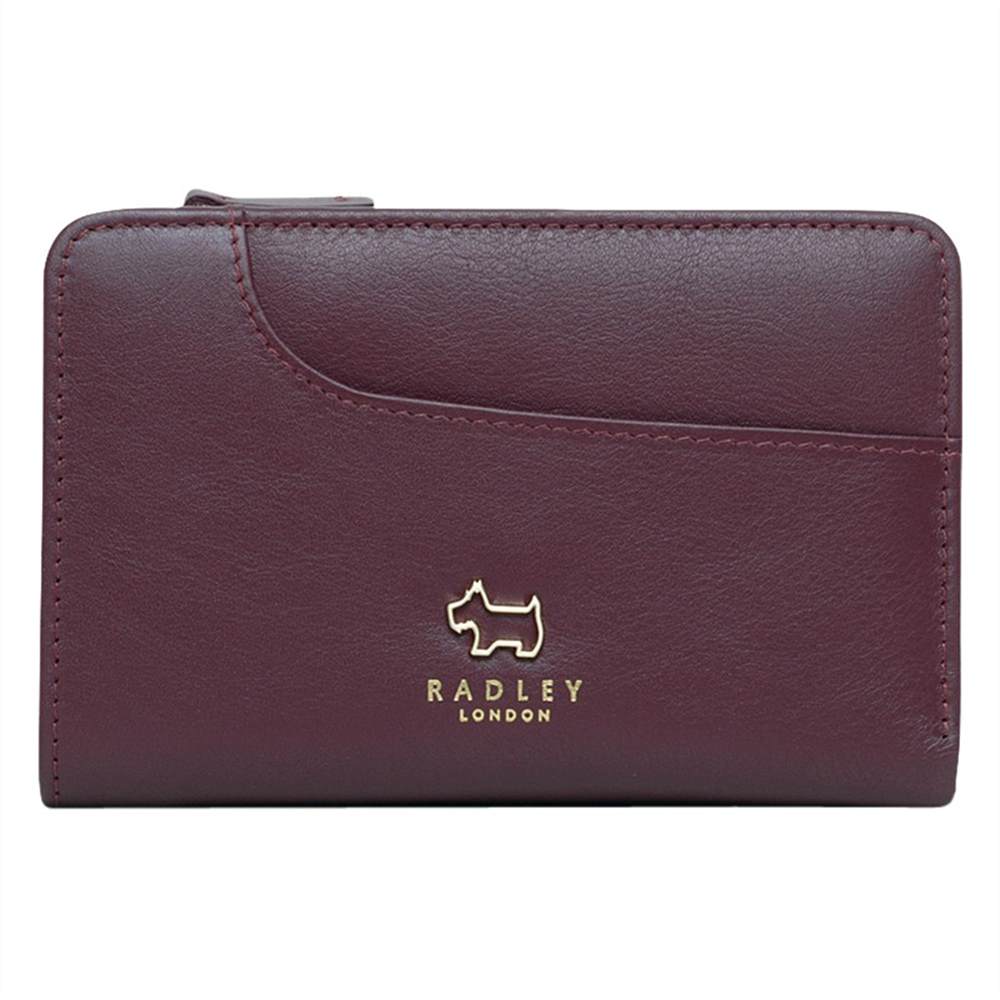 Radley Pockets Leather Medium Zip-Top PurseBurgundy Radley Purses