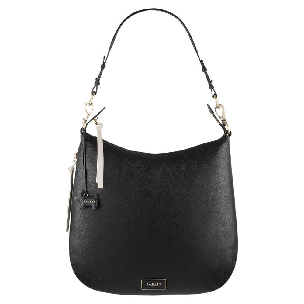 Radley Pudding Lane Leather Hobo BagBlack Radley Handbags