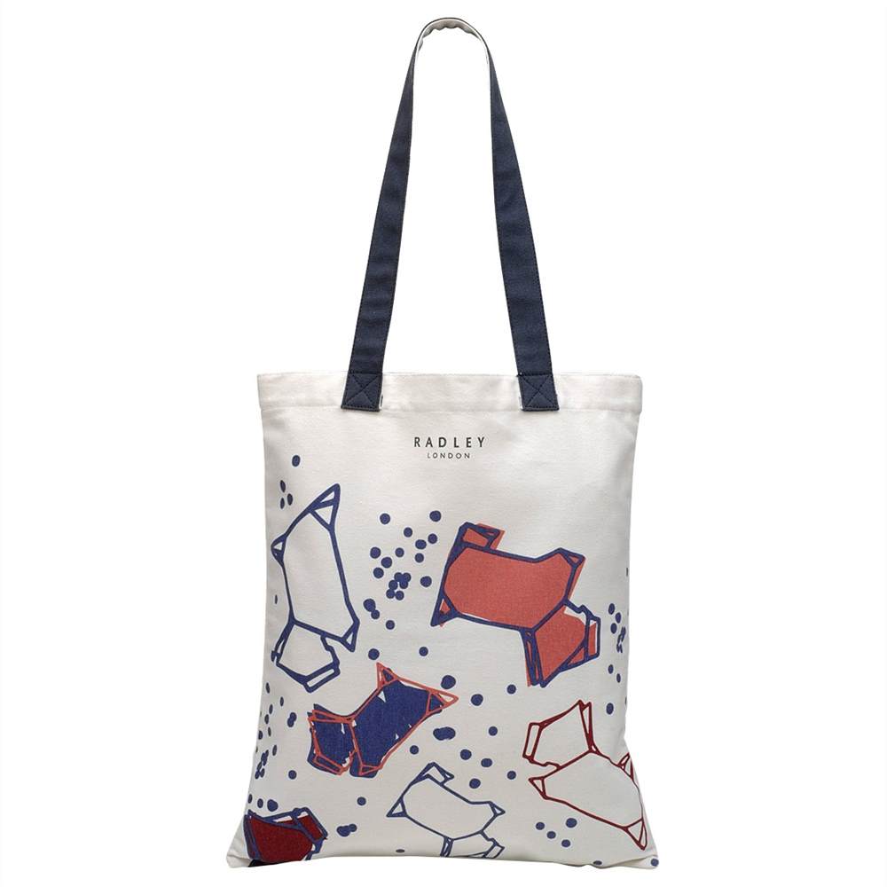 Radley Speckle Dog Canvas Medium Tote Bag Natural Radley Handbags
