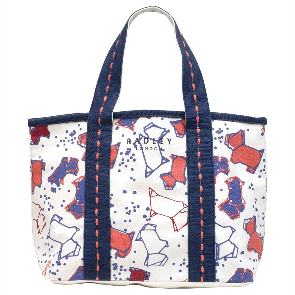 Radley Speckle Dog Canvas Small Grab Bag Natural Radley Handbags