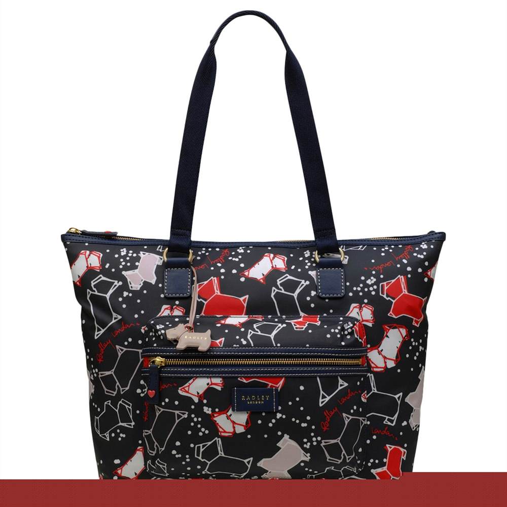 Radley Speckle Dog Large Work Tote Bag Ink Radley Handbags