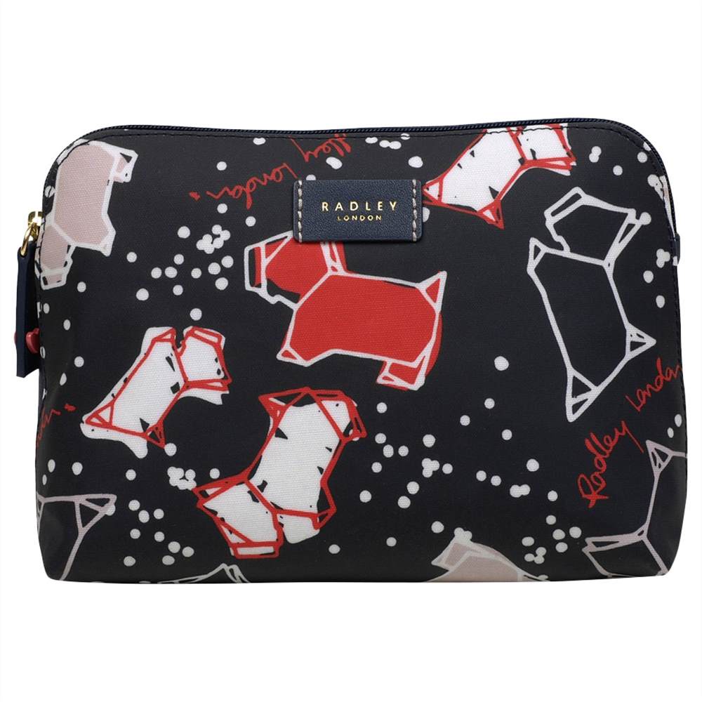 Radley Speckle Dog Medium Zip-Top Pouch Purse Ink Radley Purses