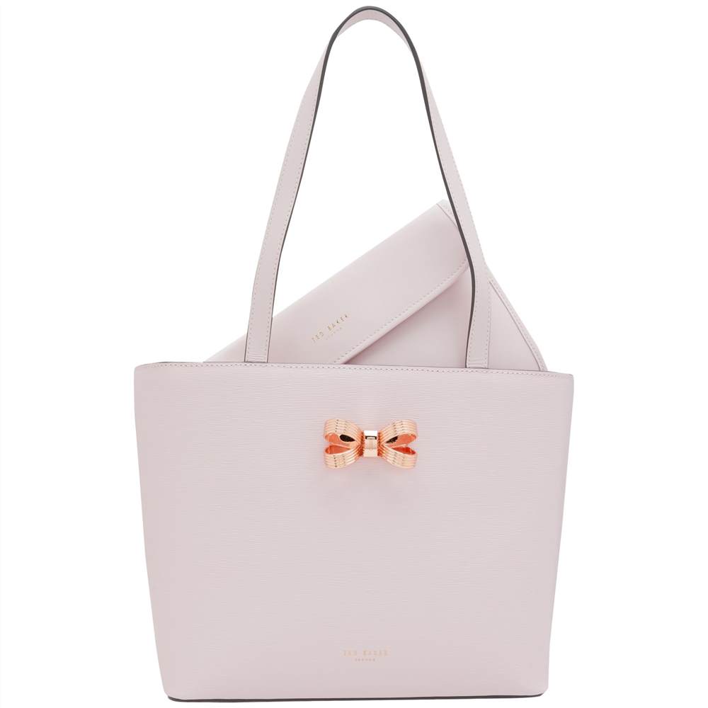 Ted Baker Bowdai Leather Small Shopper BagDusky Pink Ted Baker Handbags