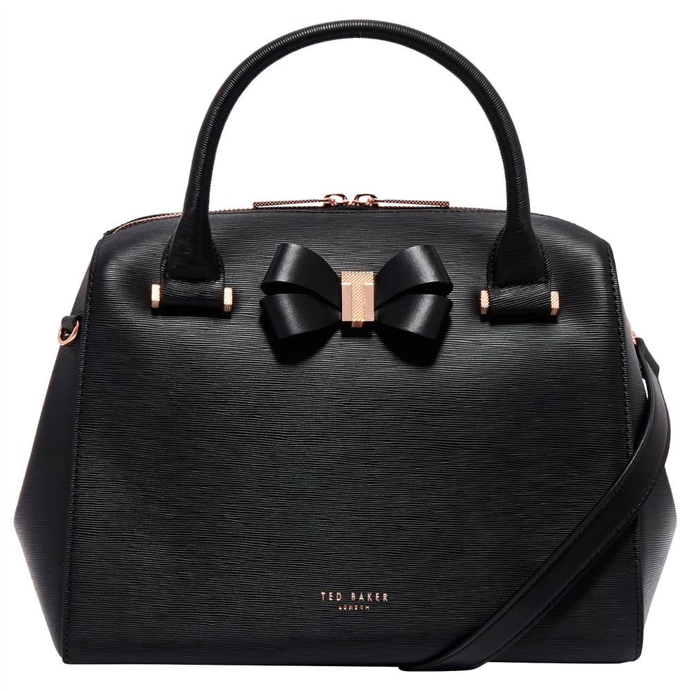 Ted Baker Cacia Leather Bow Detail Bowler Bag Black Ted Baker Handbags Ted Baker Cacia Leather Bow Detail Bowler Bag Black Ted Baker Handbags