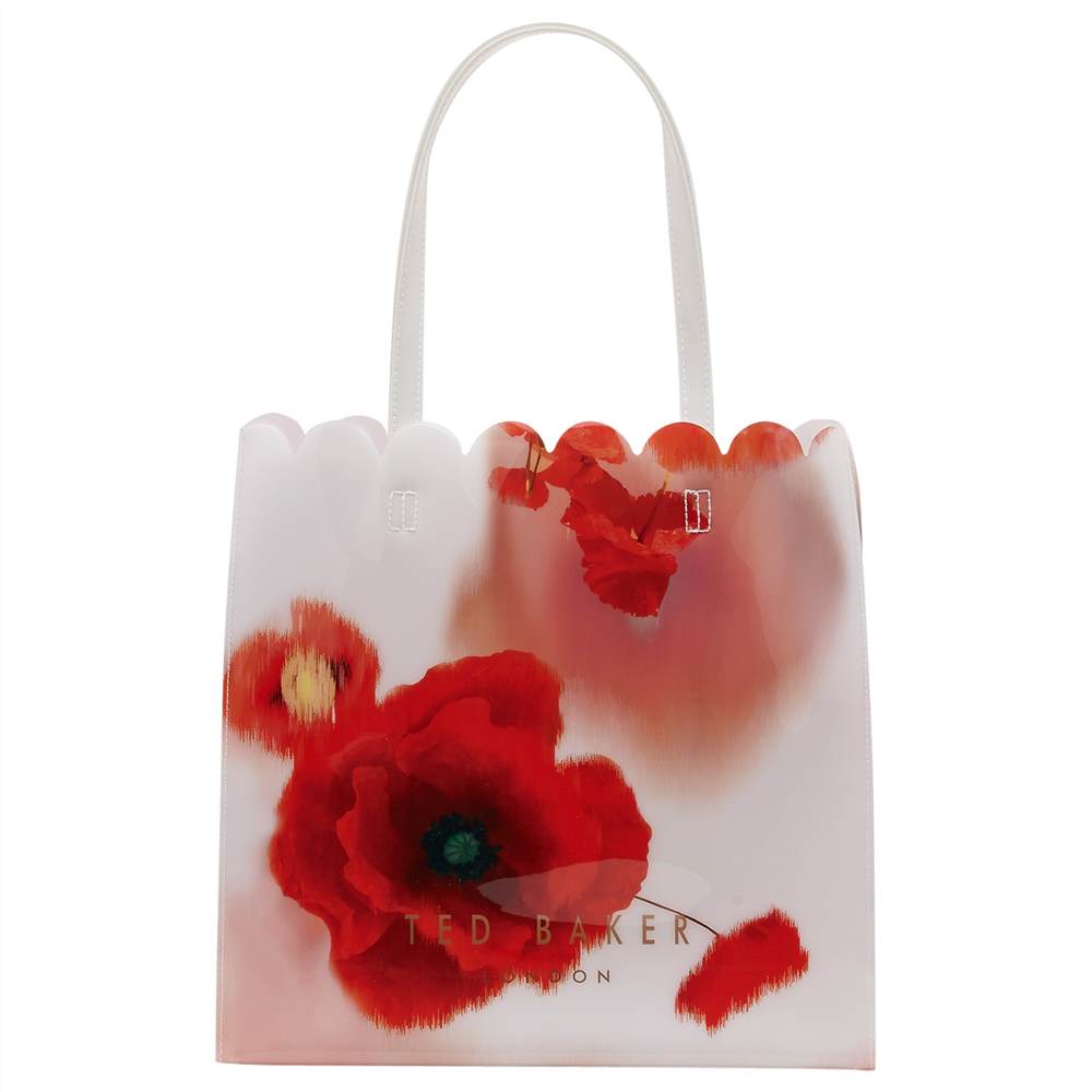 Ted Baker Charcon Playful Poppy Large Icon Shopper Bag Mid Red Ted Baker Handbags