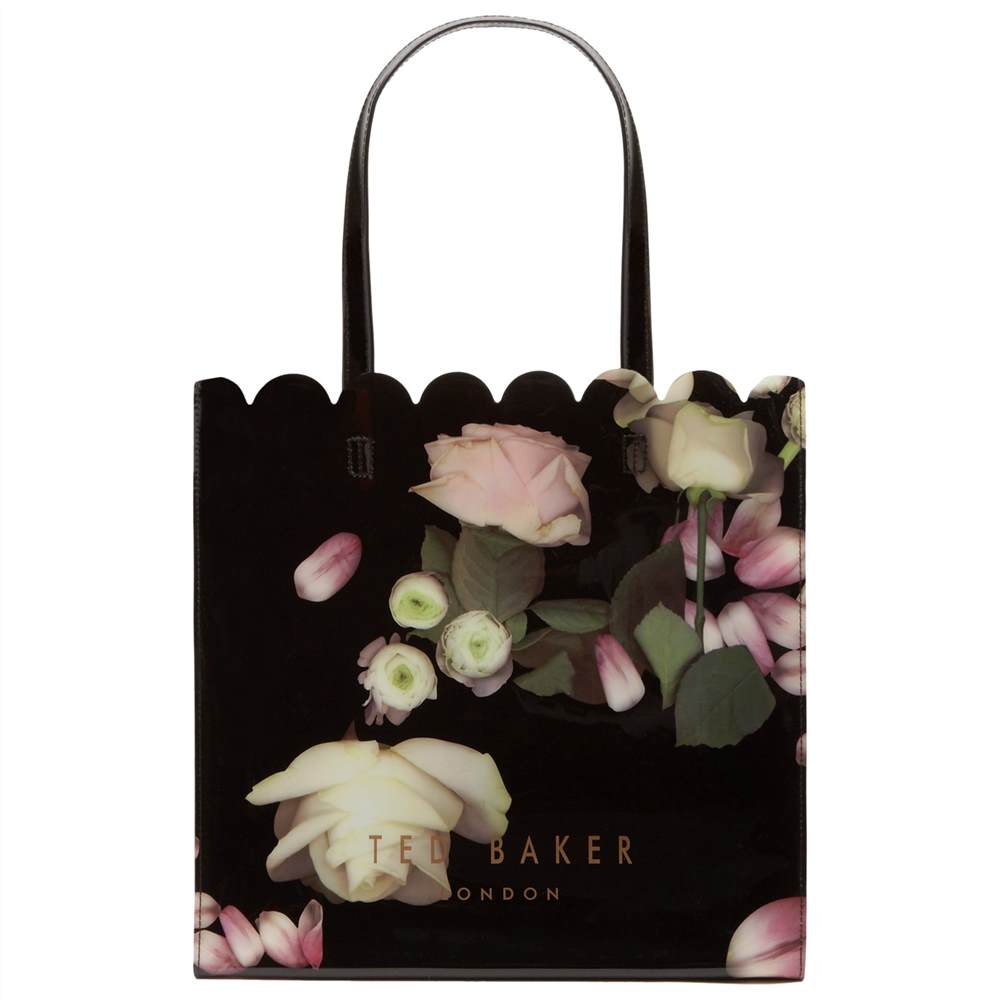Ted Baker Coracon Kensington Floral Large Shopper Bag Black Ted Baker Handbags