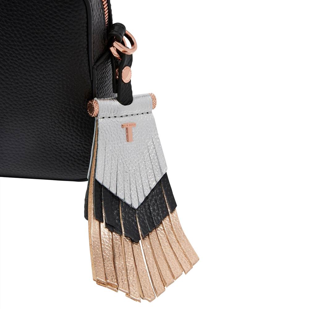 ted baker silver clutch : michael michael kors heather large shoulderTed Baker Darwina Tassel Trim Leather Camera Cross Body BagBlack Ted Baker Handbags
