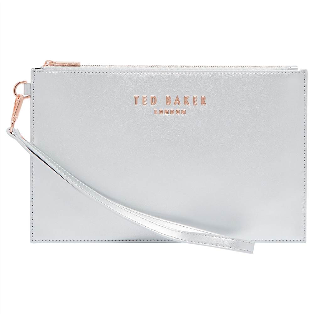 Ted Baker Emerey Leather Wristlet PouchSilver Ted Baker Purses Ted Baker Emerey Leather Wristlet PouchSilver Ted Baker Purses