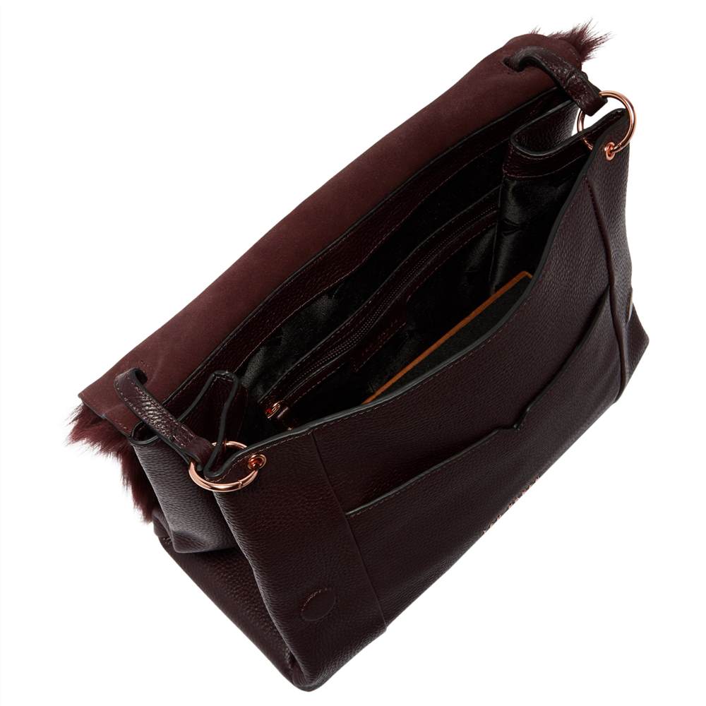 darley mulberry purse : mf2707m6zzTed Baker Fluffi Searling Medium Shoulder BagMaroon Ted Baker Handbags