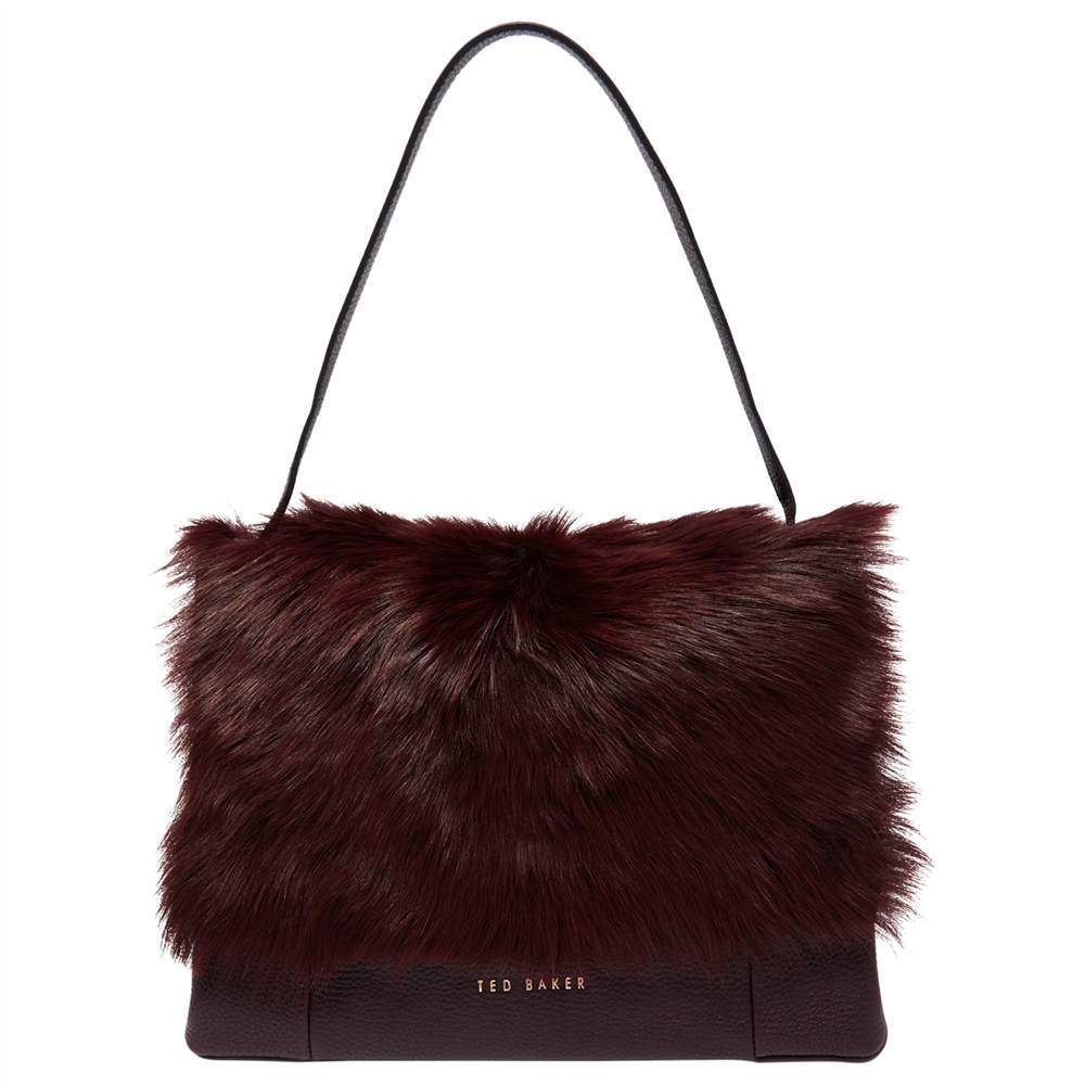 Ted Baker Fluffi Searling Medium Shoulder BagMaroon Ted Baker Handbags