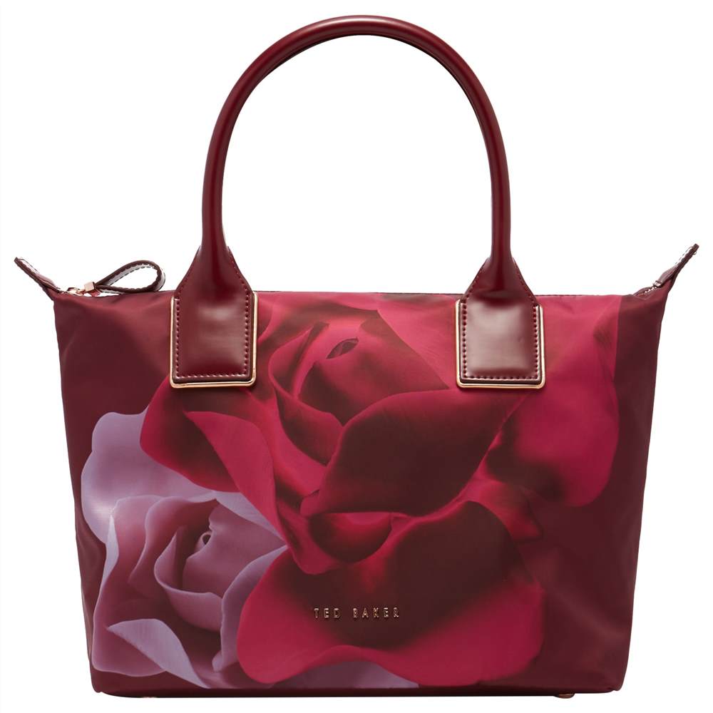 Ted Baker Luzula Porcelain Rose Small Tote Bag Maroon Ted Baker Handbags