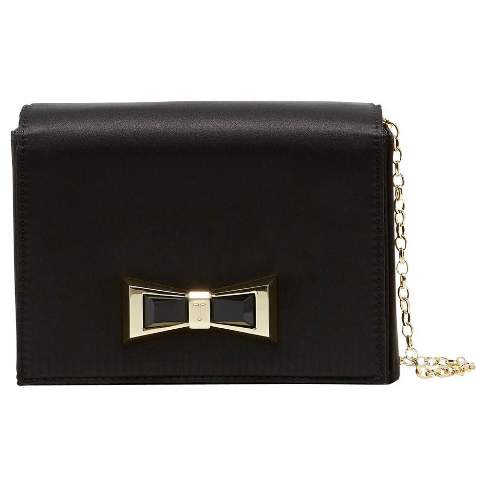 Ted Baker Maxine Satin Bow Detail BagBlack Ted Baker Handbags