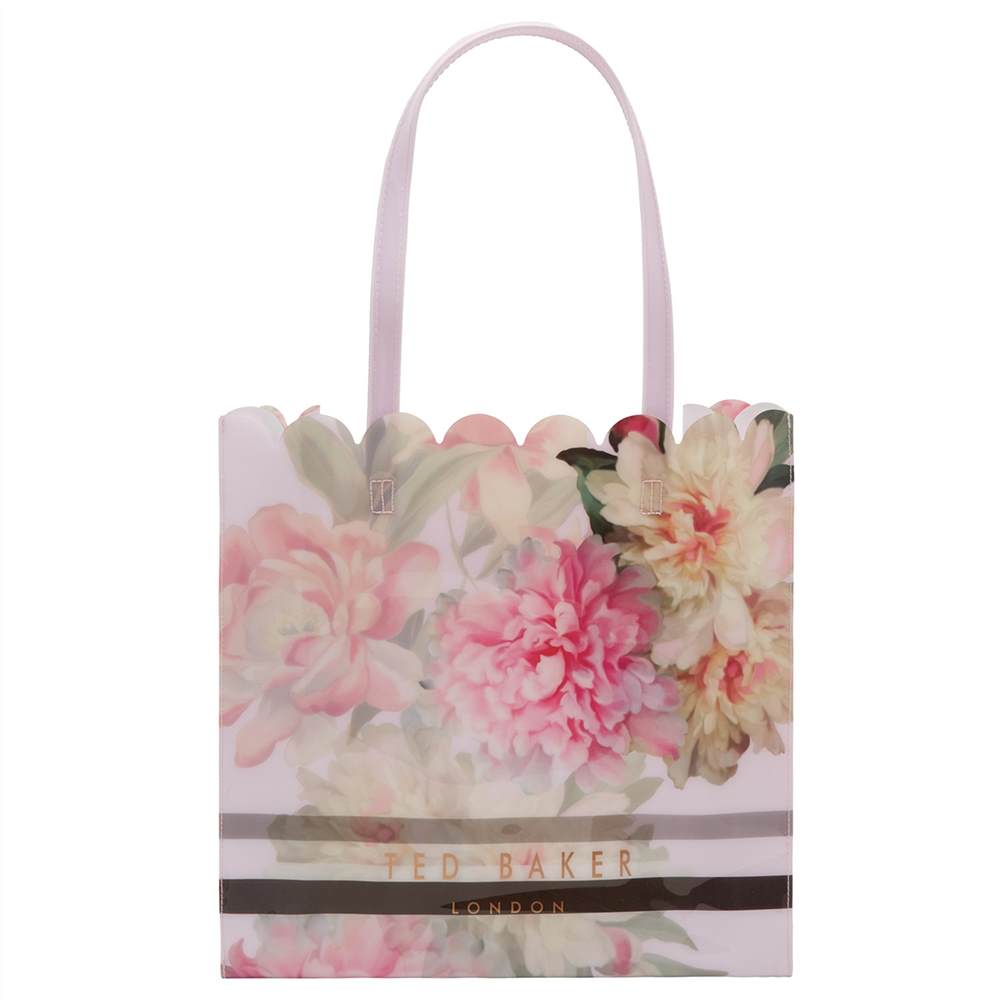 Ted Baker Mylacon Painted Posie Large Icon Shopper Bag Baby Pink Ted Baker Handbags