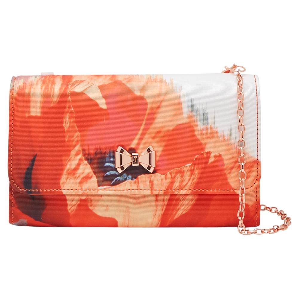 Ted Baker Poma Playful Poppy Clutch Bag Mid Red Ted Baker Handbags