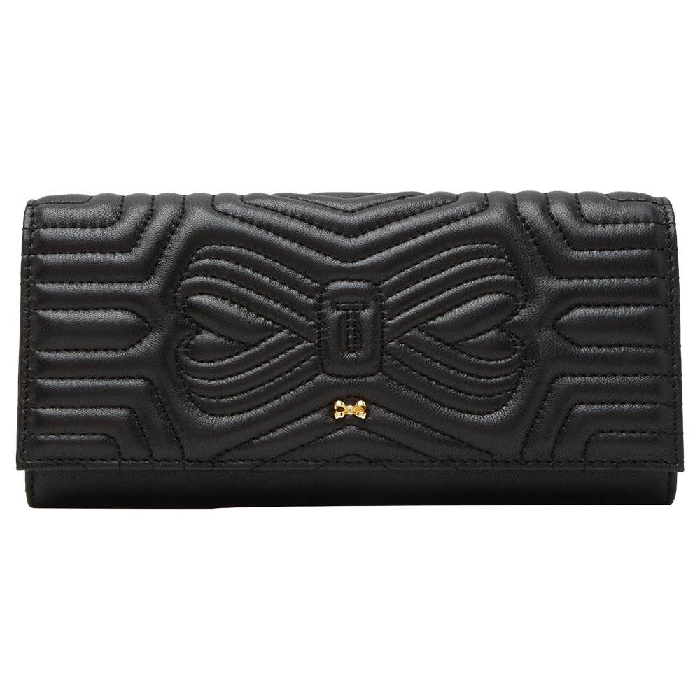 Ted Baker Quilted Bow Leather Matinee Purse Black Ted Baker Purses