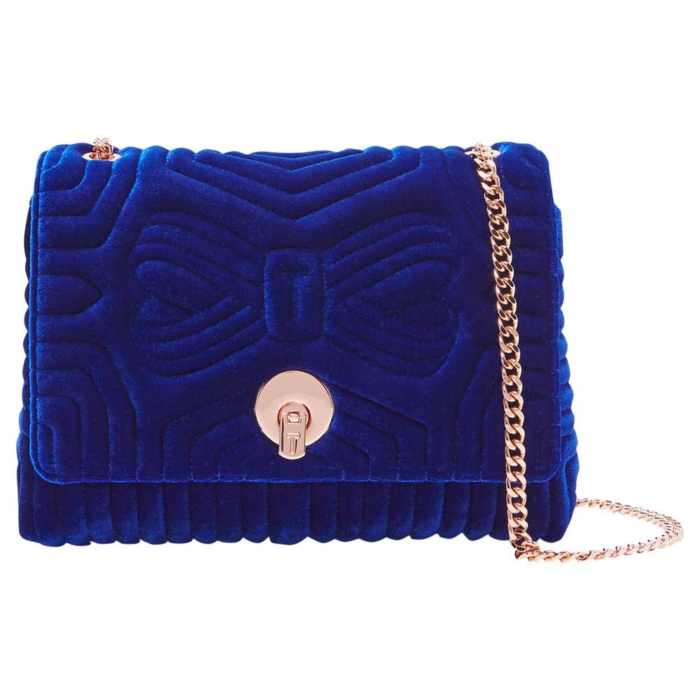 Ted Baker Rachila Velvet Quilt Cross Body BagBright Blue Ted Baker Handbags Ted Baker Rachila Velvet Quilt Cross Body BagBright Blue Ted Baker Handbags