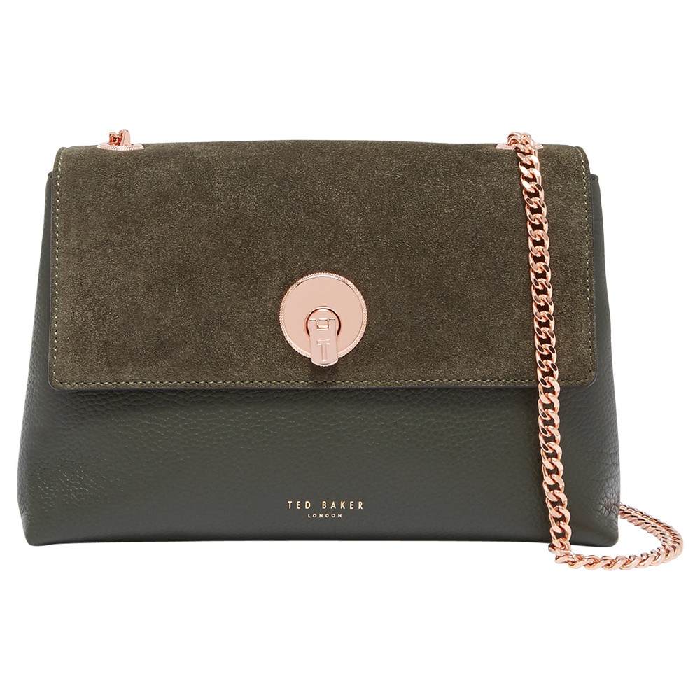 Ted Baker Sorikai Suede Circle Cross Body BagKhaki Ted Baker Handbags