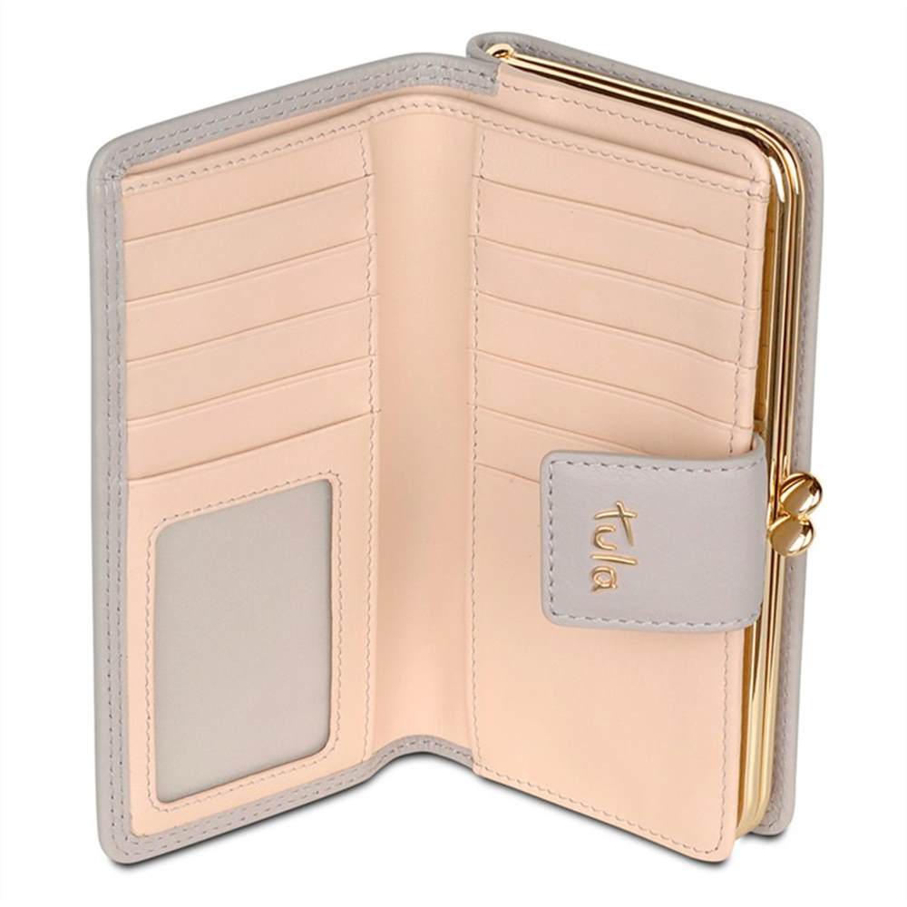 house of fraser mulberry handbags : john lewis ted baker bagsTula Originals Leather Large Clip Frame PurseLight Grey Tula Purses