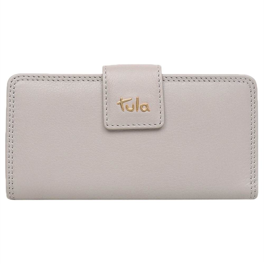 Tula Originals Leather Large Clip Frame PurseLight Grey Tula Purses Tula Originals Leather Large Clip Frame PurseLight Grey Tula Purses