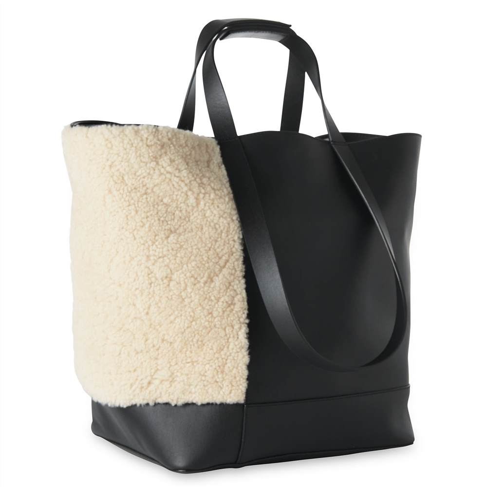 ted baker jimsa handbag : 32f2gp1c1bWhistles Hampson Shearling Tote Cream/Black Whistles Handbags