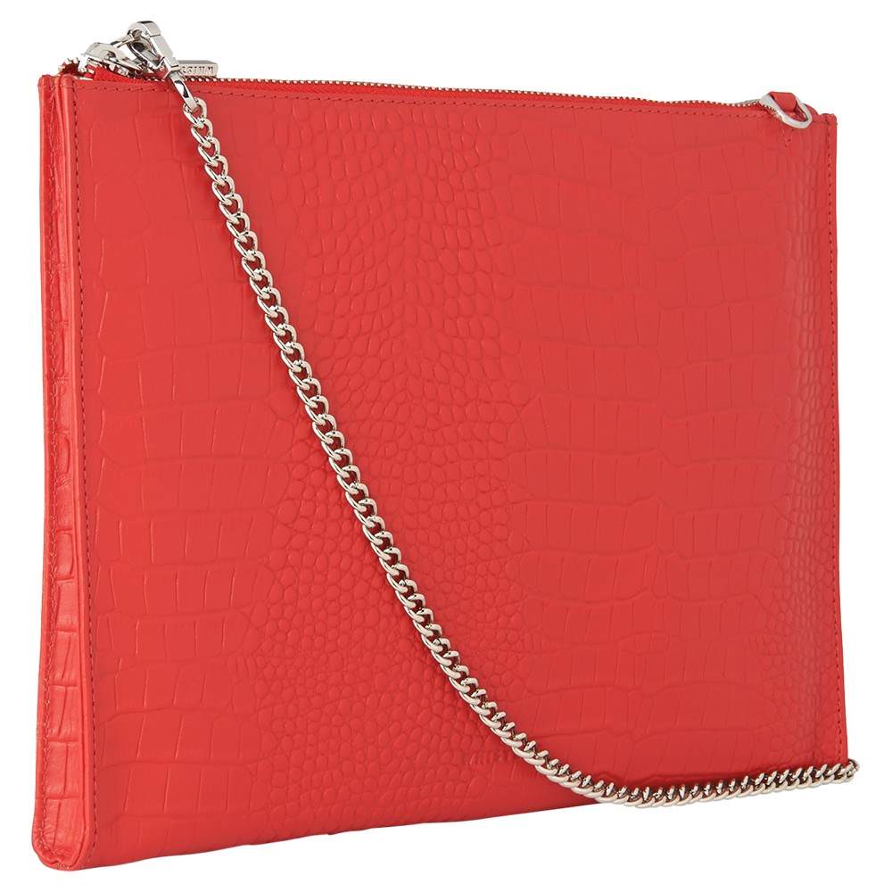 ted baker flip flops : red mulberry bag saleWhistles Rivington Croc Textured Leather Clutch Bag Red Whistles Handbags
