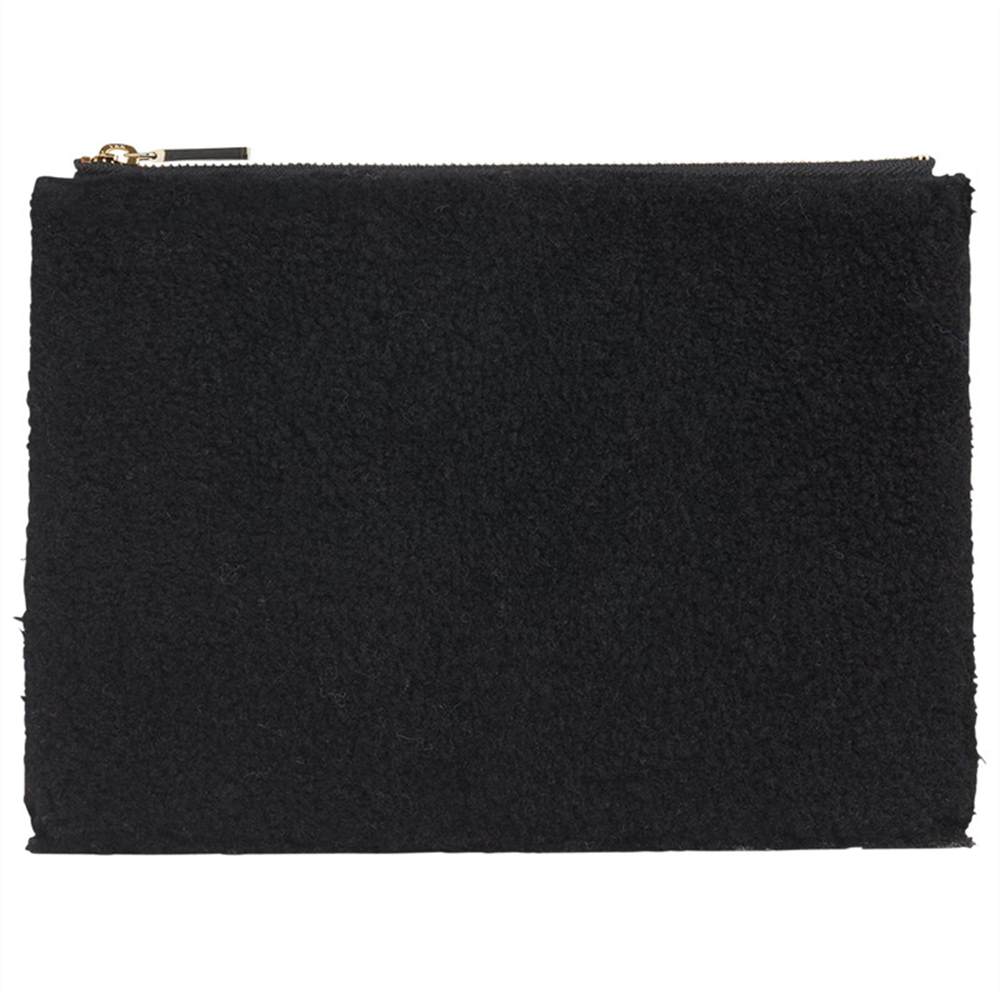 Whistles Shearling Leather Medium Clutch Bag Black Whistles Handbags Whistles Shearling Leather Medium Clutch Bag Black Whistles Handbags