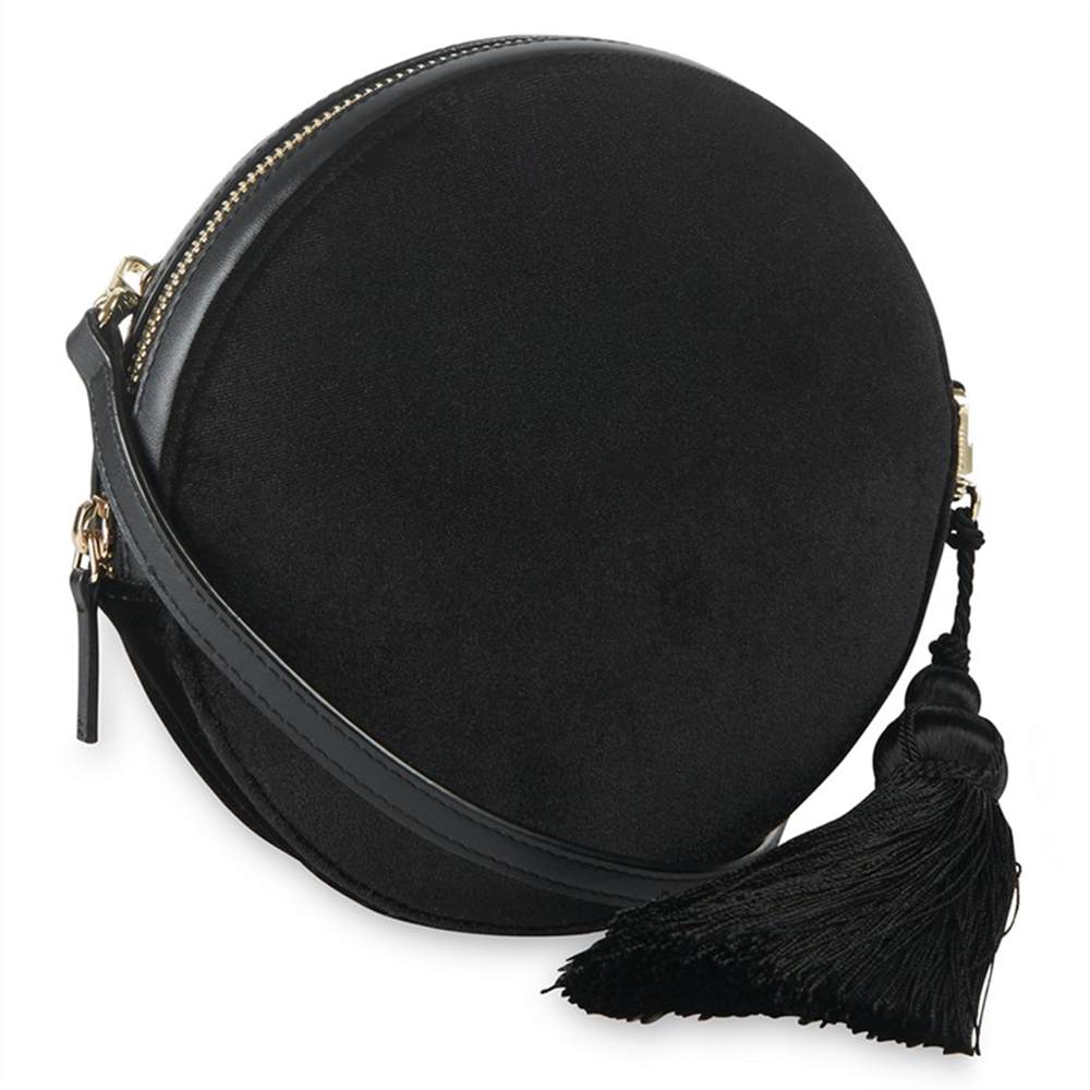 Whistles Tassel Velvet Cross Body Bag Black Whistles Handbags Whistles Tassel Velvet Cross Body Bag Black Whistles Handbags