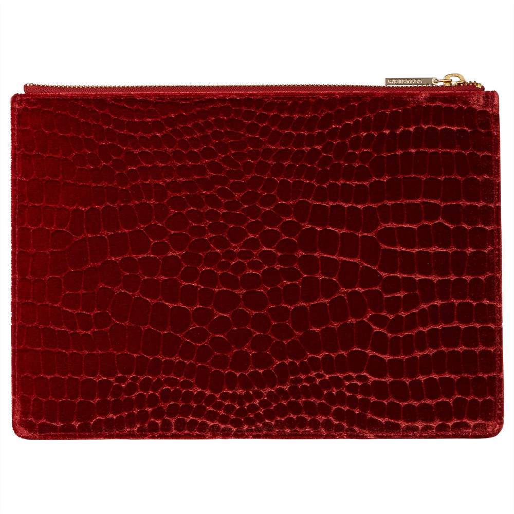 Whistles Velvet Croc Medium Clutch Bag Cinnamon Whistles Handbags Whistles Velvet Croc Medium Clutch Bag Cinnamon Whistles Handbags