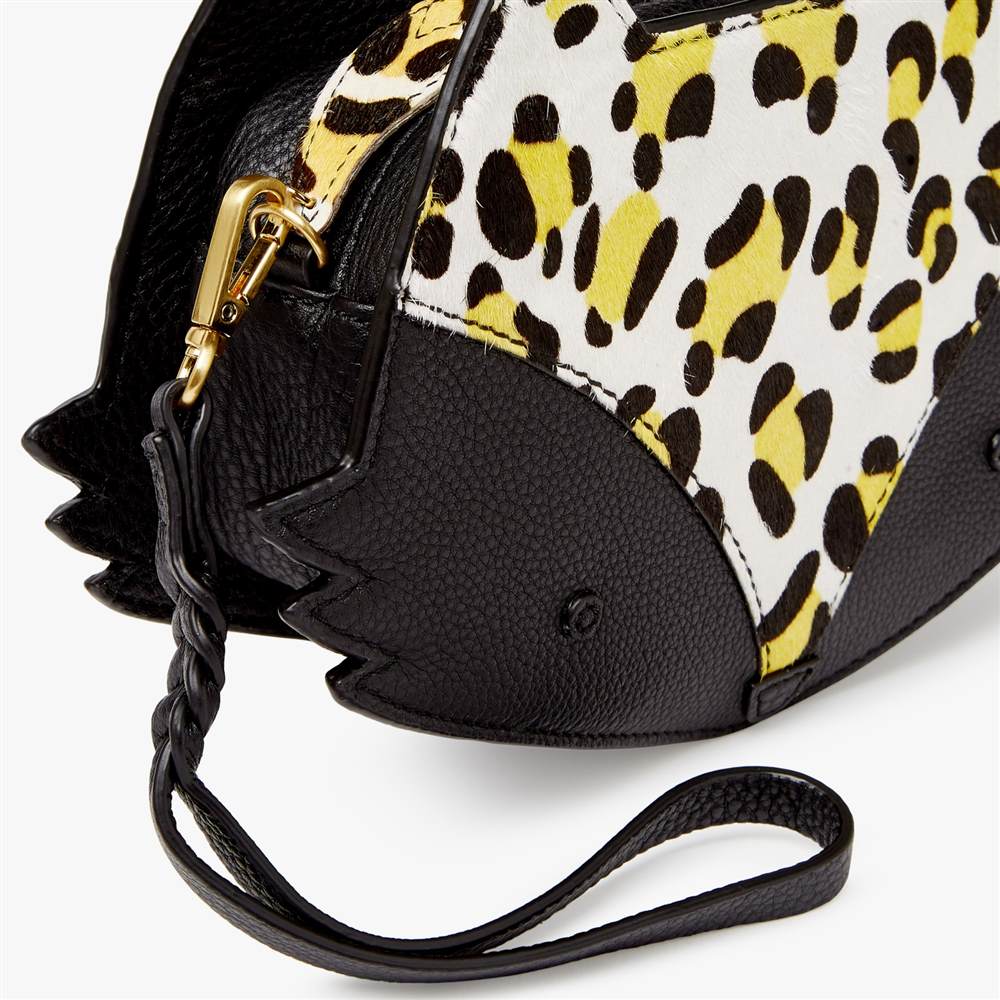 ted baker grooming near me : michael michael kors womens lillie mocbell fox Fox Printed Pebbled Leather Cross Body Bag Black/Sunshine Leopard bell fox Handbags