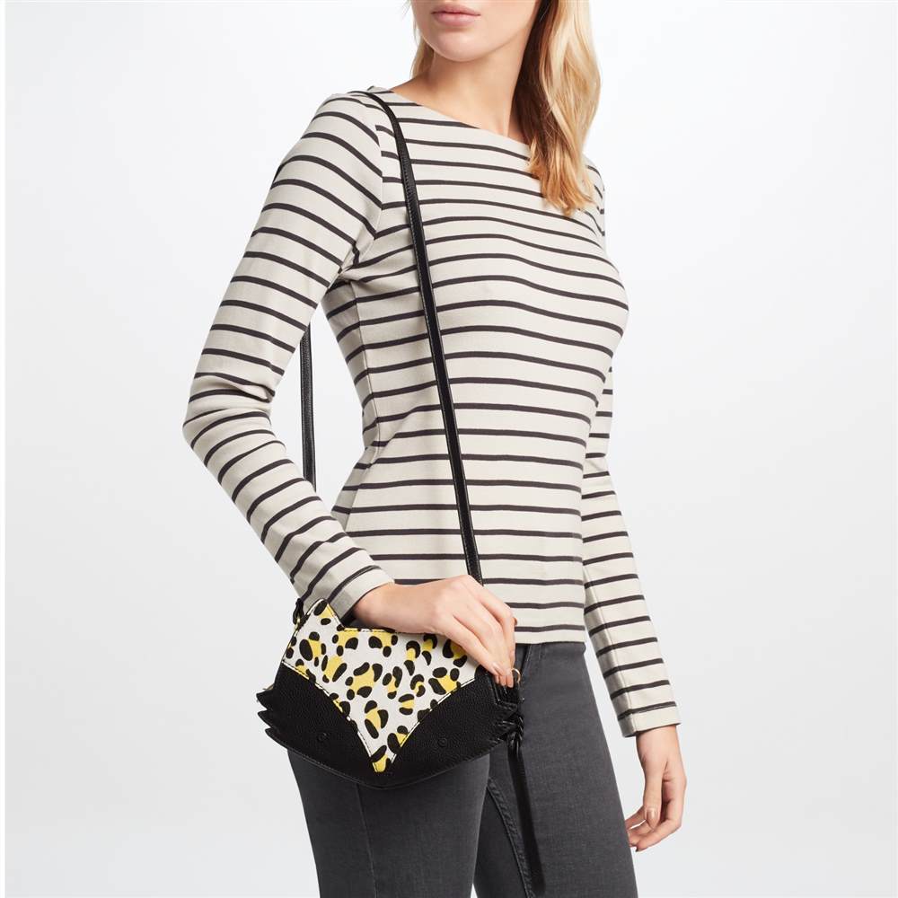 ted baker grooming near me : michael michael kors womens lillie mocbell fox Fox Printed Pebbled Leather Cross Body Bag Black/Sunshine Leopard bell fox Handbags