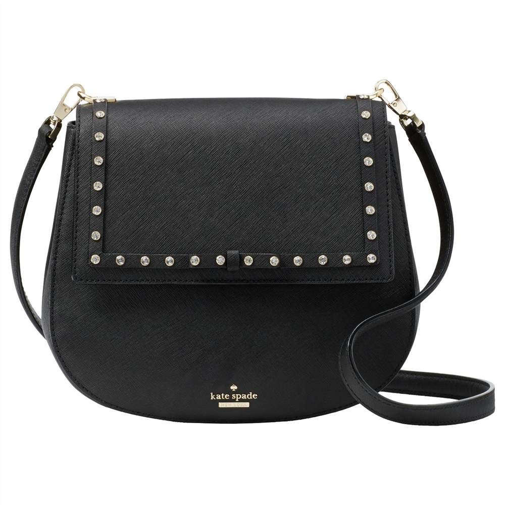 kate spade new york Cameron Street Byrdie Leather Jewelled Cross Body Bag Black kate spade new york Handbags kate spade new york Cameron Street Byrdie Leather Jewelled Cross Body Bag Black kate spade new york Handbags
